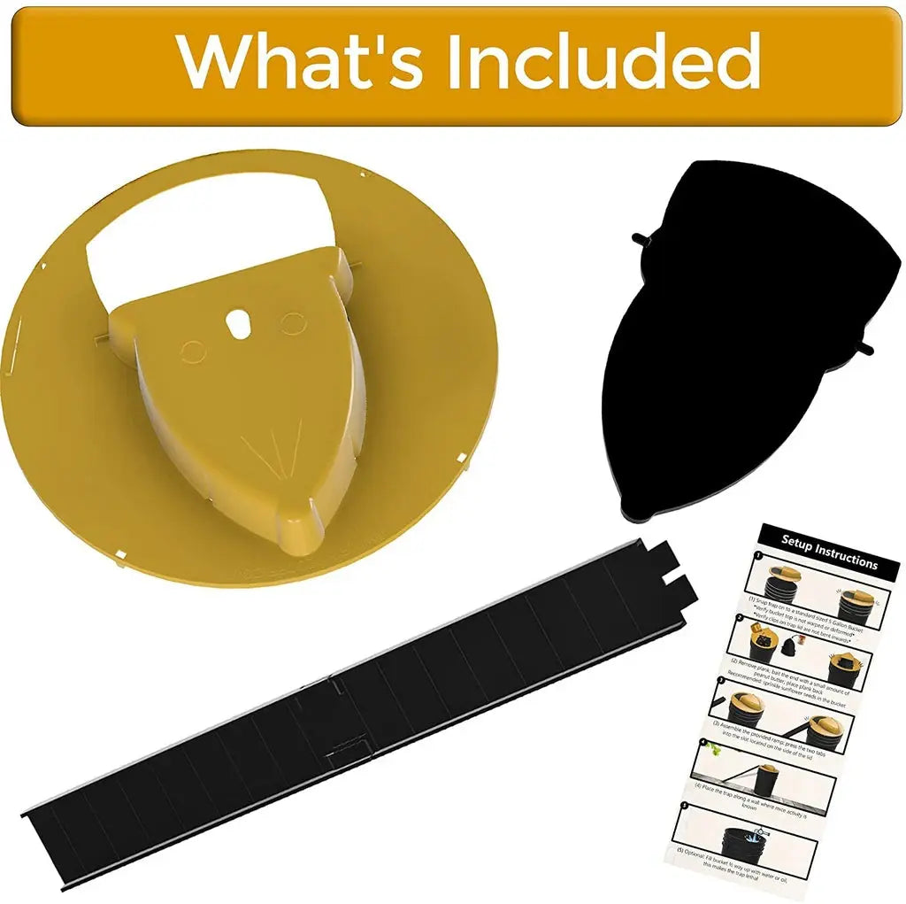 Rodent Trap Enclosed Reusable Counterweighted Plank Design