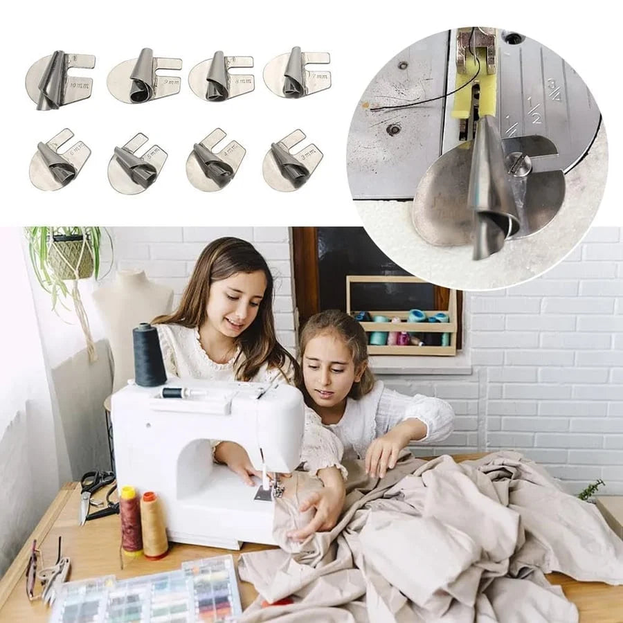 Rolled Hem Foot Stainless Steel Multiple Curl Widths