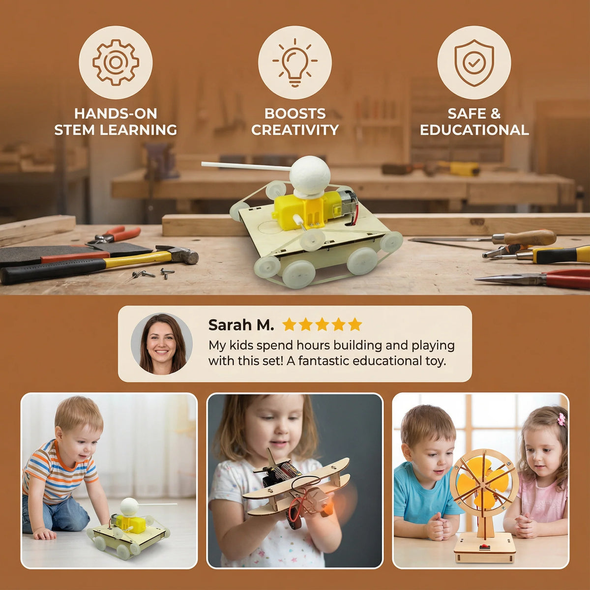 STEM Building Kit Snap-Together Hands-On Engineering Models