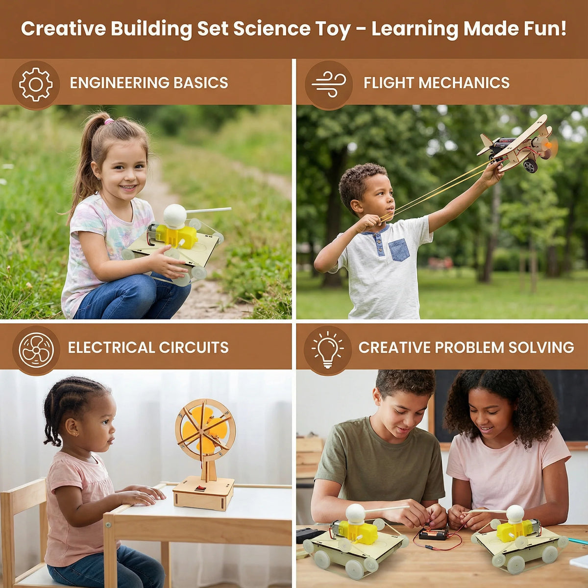 STEM Building Kit Snap-Together Hands-On Engineering Models