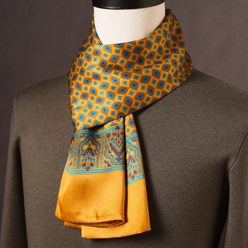 Scarf Mulberry Silk Double-Layer Polka Dot