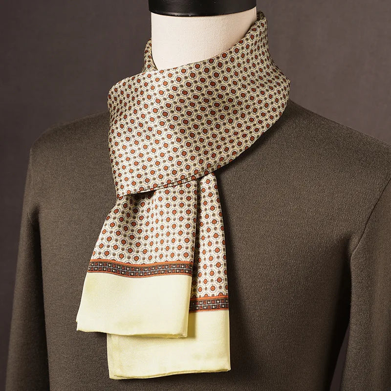 Scarf Mulberry Silk Double-Layer Polka Dot
