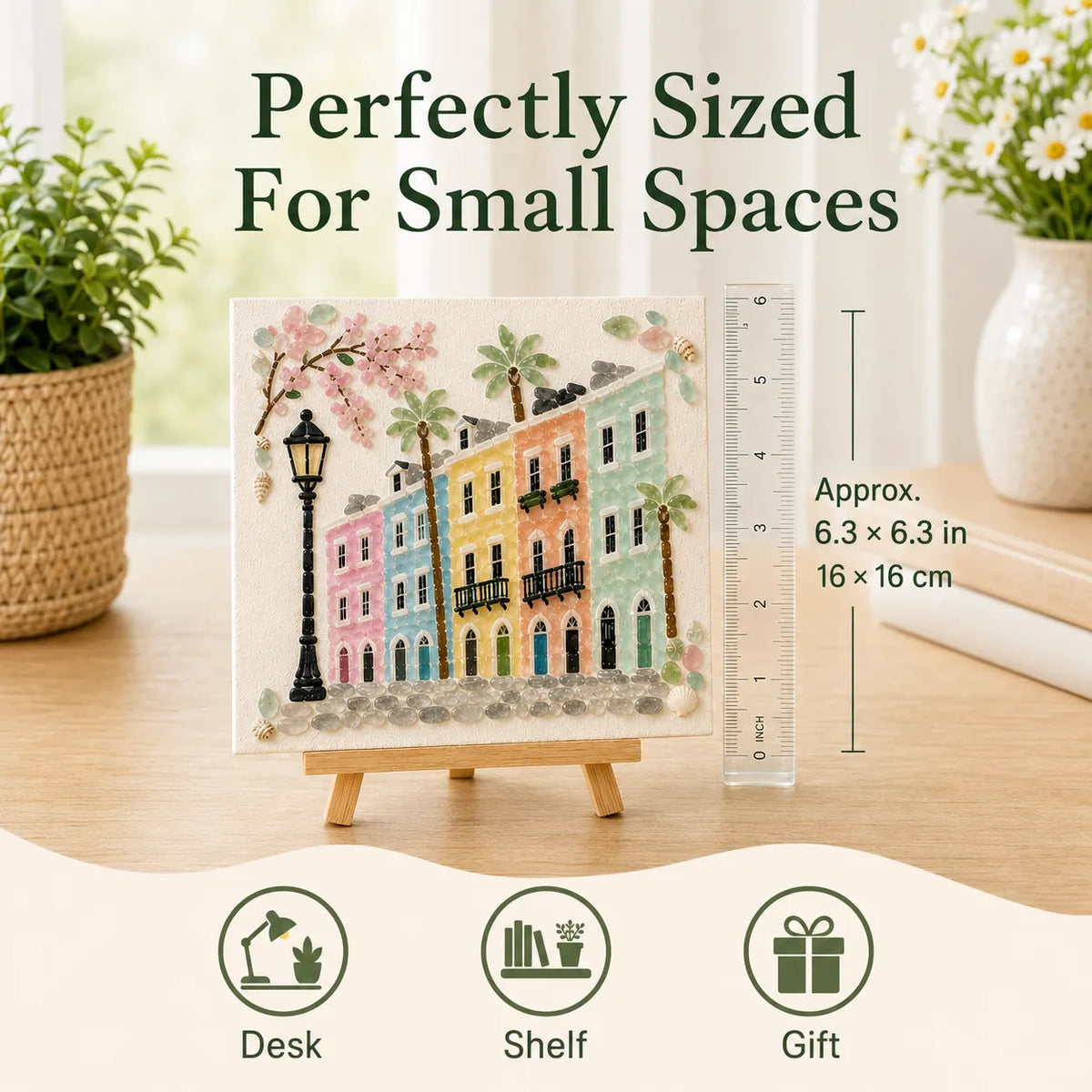 Sea Glass Art Kit Frame Included Pre-Printed Template