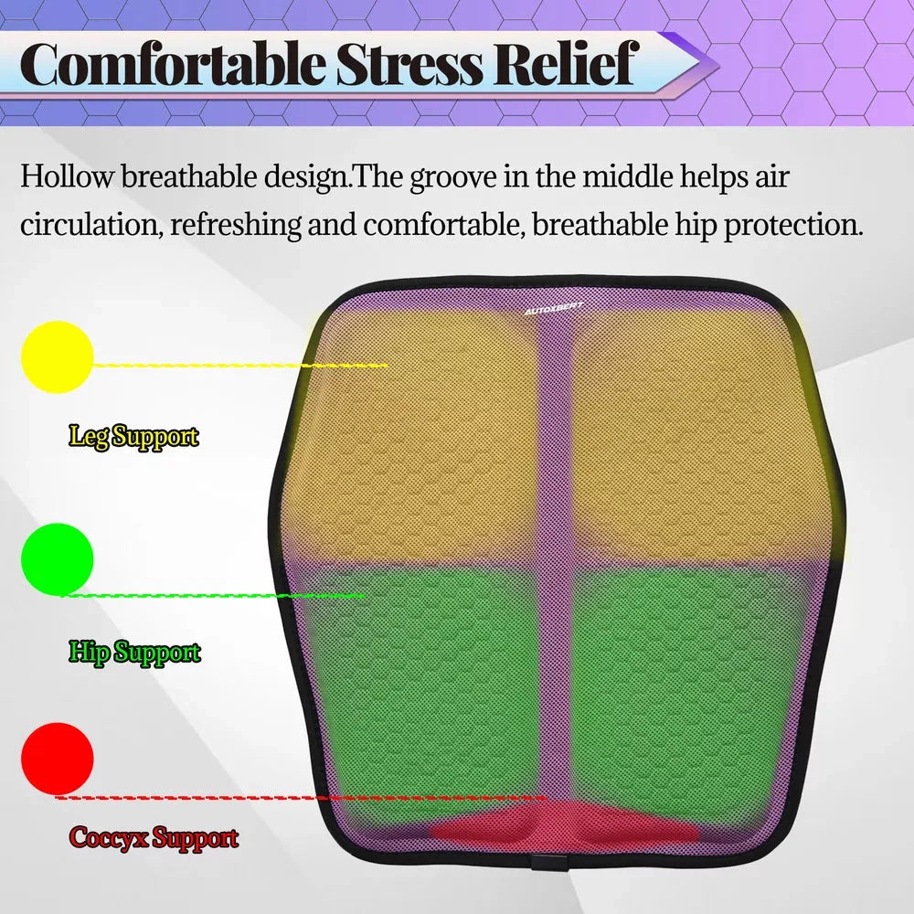 Seat Cushion Cooling Gel & Memory Foam Tailbone Cutout