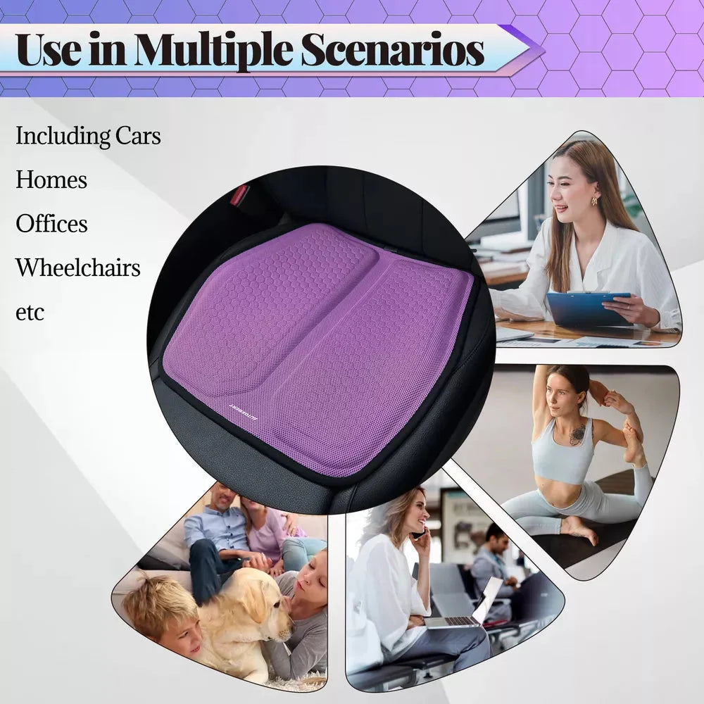 Seat Cushion Cooling Gel & Memory Foam Tailbone Cutout