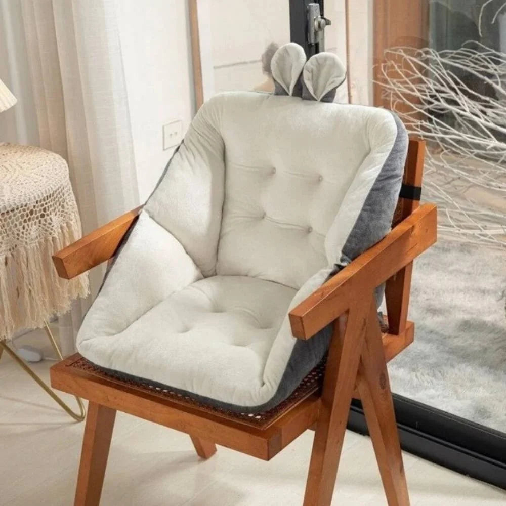 Seat Cushion Ergonomic Cutout Extra-Dense Foam Breathable Cover