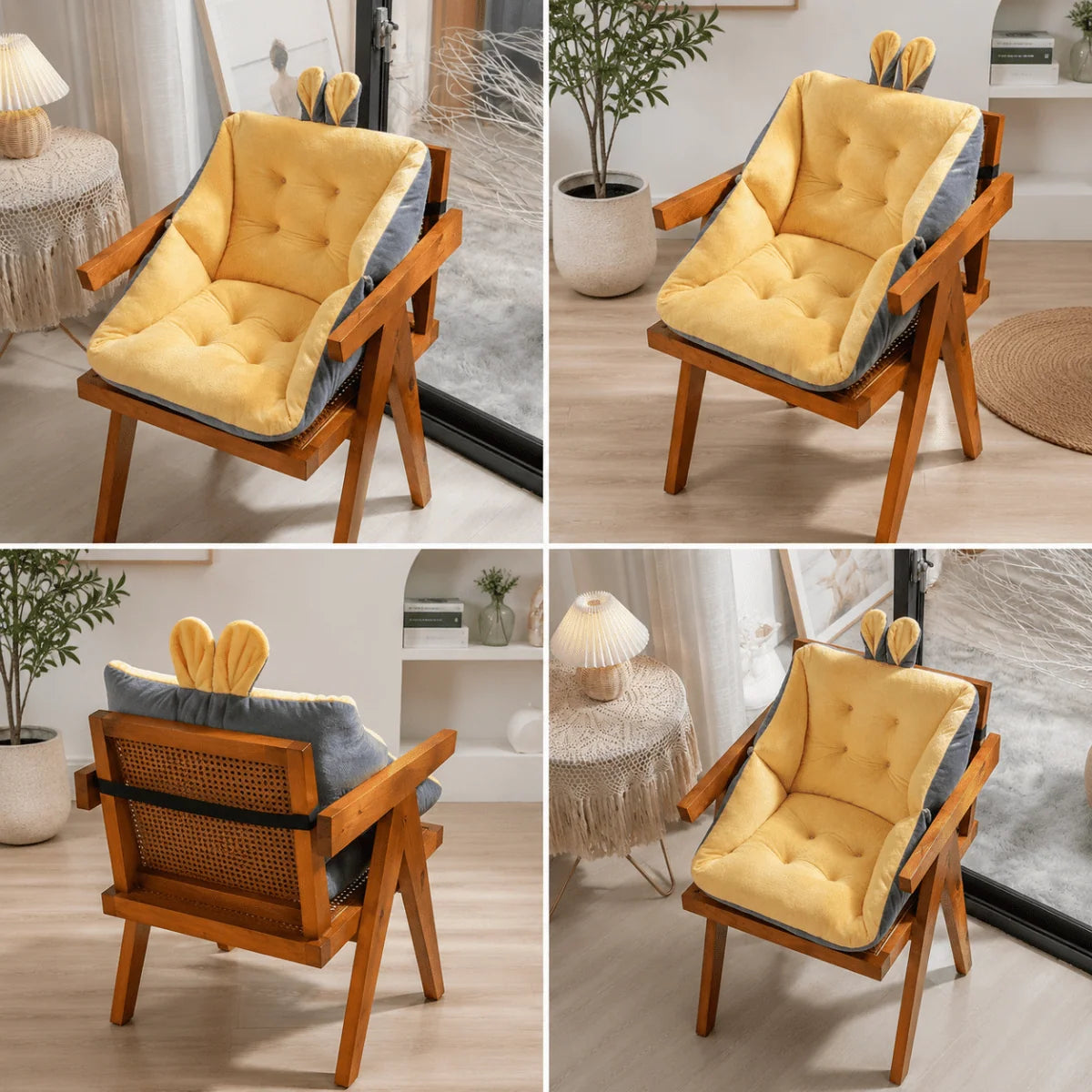 Seat Cushion Memory Foam Ergonomic Tailbone Support Removable Cover
