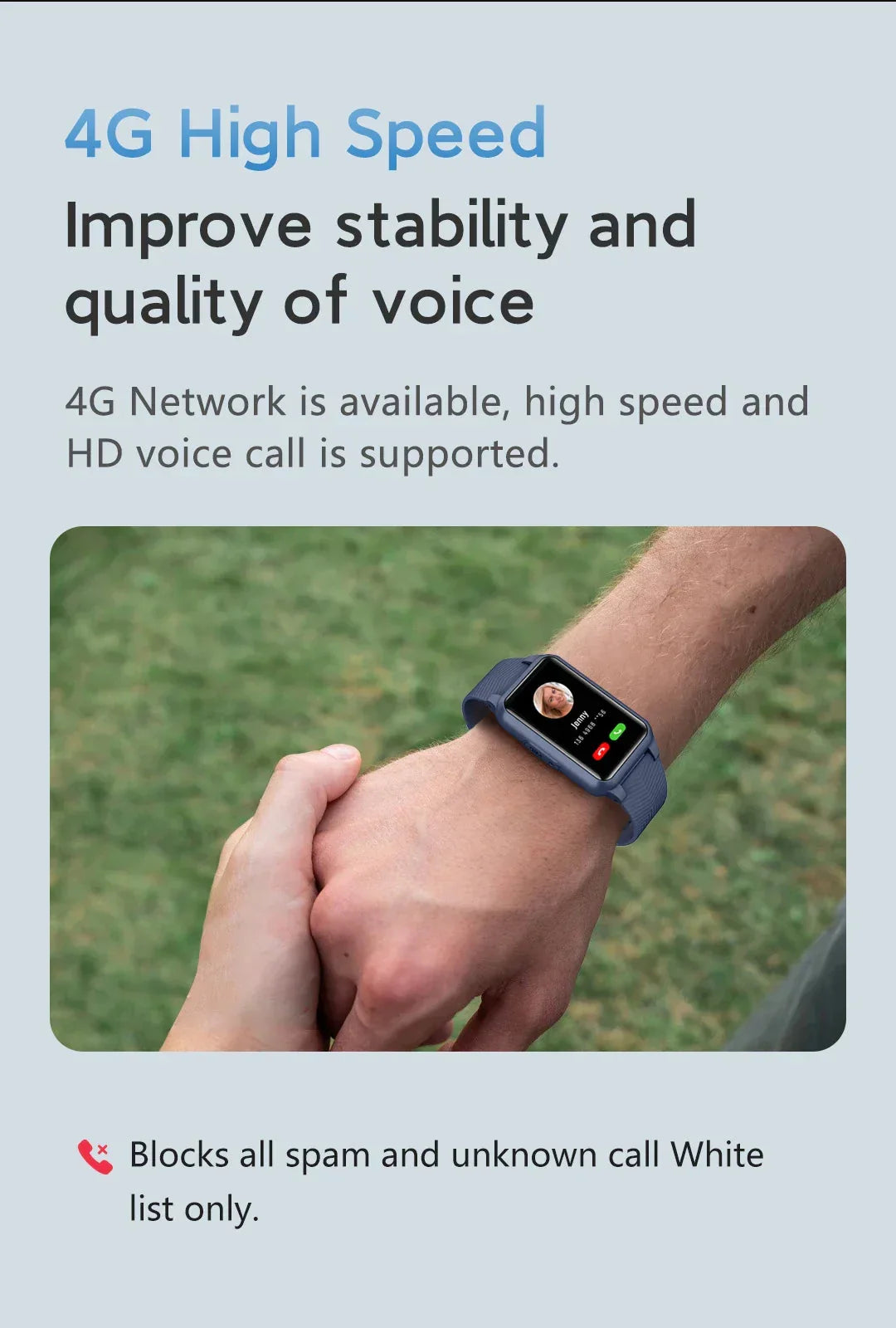 Senior Smartwatch SOS & Fall Detection Large Touch Display