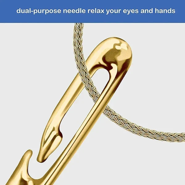 Sewing Needle Set Side-Slot Threading Stainless Steel 30-Piece