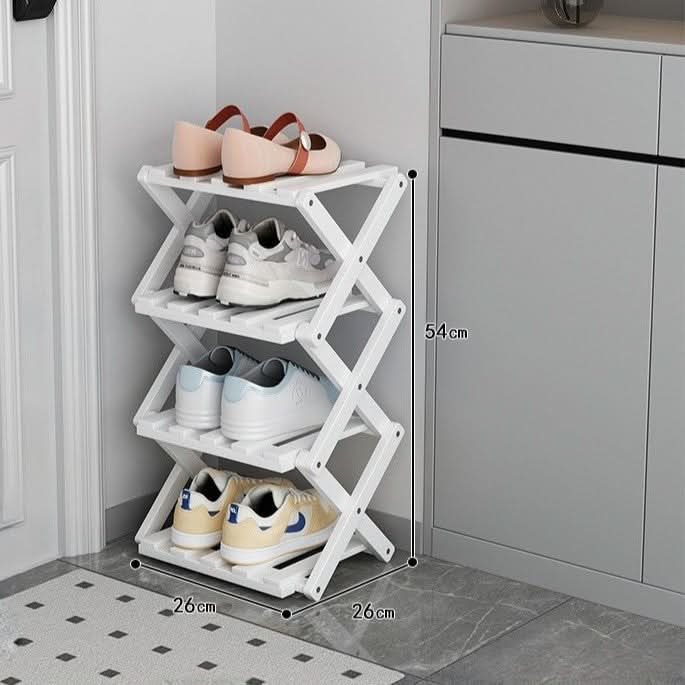 Shoe Rack Bamboo Foldable Tiered Storage