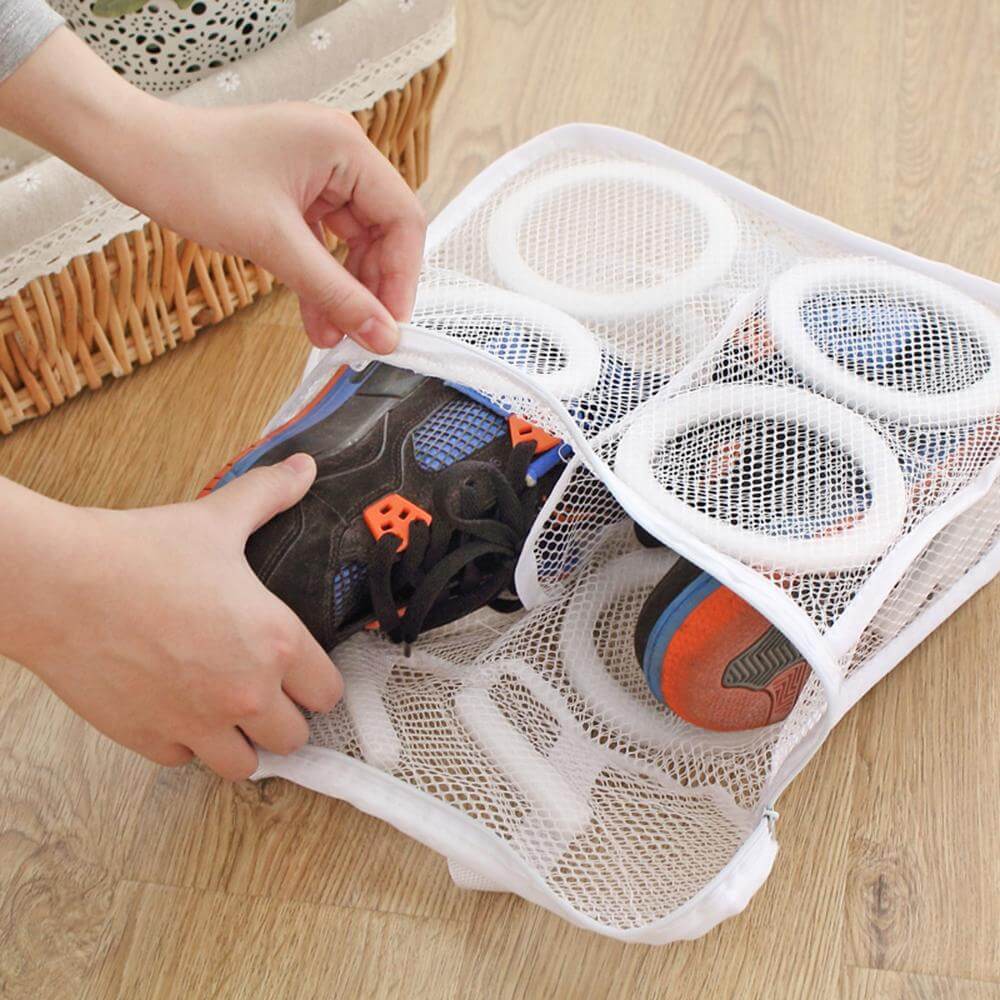 Shoe Wash Bag Polyester Mesh & Inner Sponge