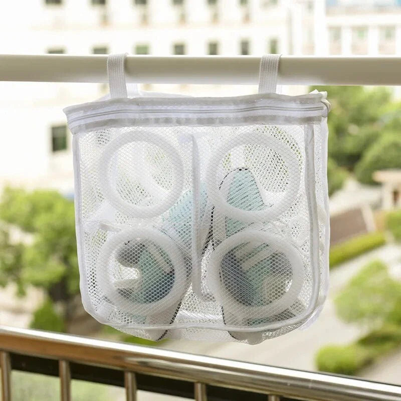 Shoe Wash Bag Polyester Mesh & Inner Sponge