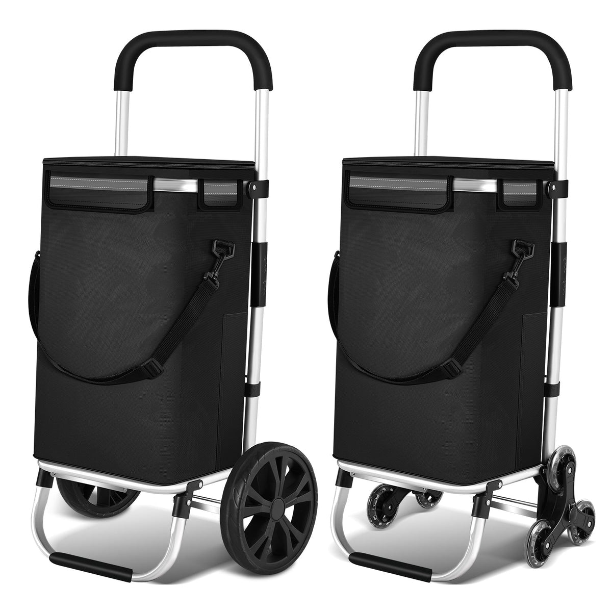 Shopping Trolley Foldable With Insulated Compartment 10.6 Gallon