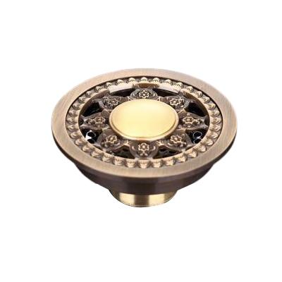 Shower Drain Brass Antique Finish Odor-Reducing 4 Inch