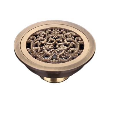 Shower Drain Brass Antique Finish Odor-Reducing 4 Inch