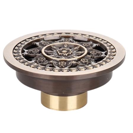 Shower Drain Brass Antique Finish Odor-Reducing 4 Inch
