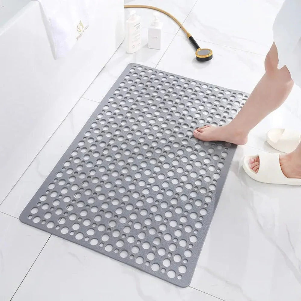 Shower Mat Textured Traction Grooves Heat-Resistant