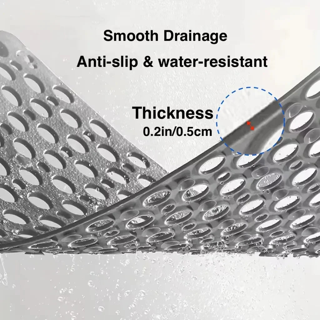 Shower Safety Mat Non-Slip Suction Cups Drainage Holes