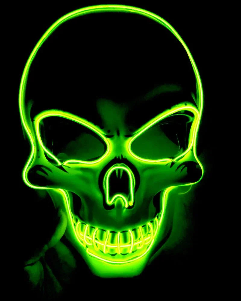 Skeleton Mask 10-Color LED 4 Lighting Modes Comfortable Fit