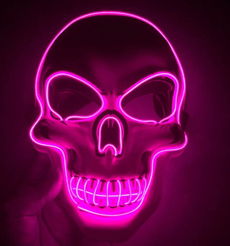 Skeleton Mask 10-Color LED 4 Lighting Modes Comfortable Fit