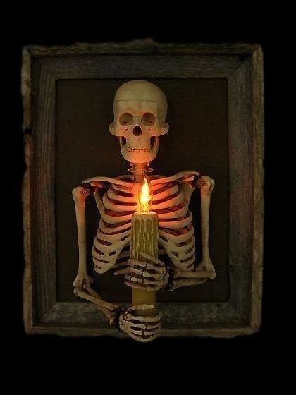 Skeleton Wall Art Life-Size 3D Flicker Light