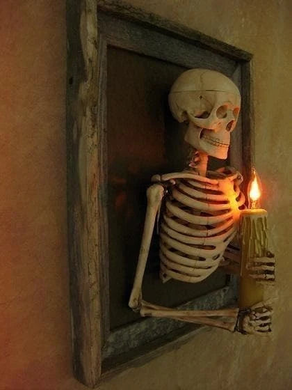 Skeleton Wall Art Life-Size 3D Flicker Light