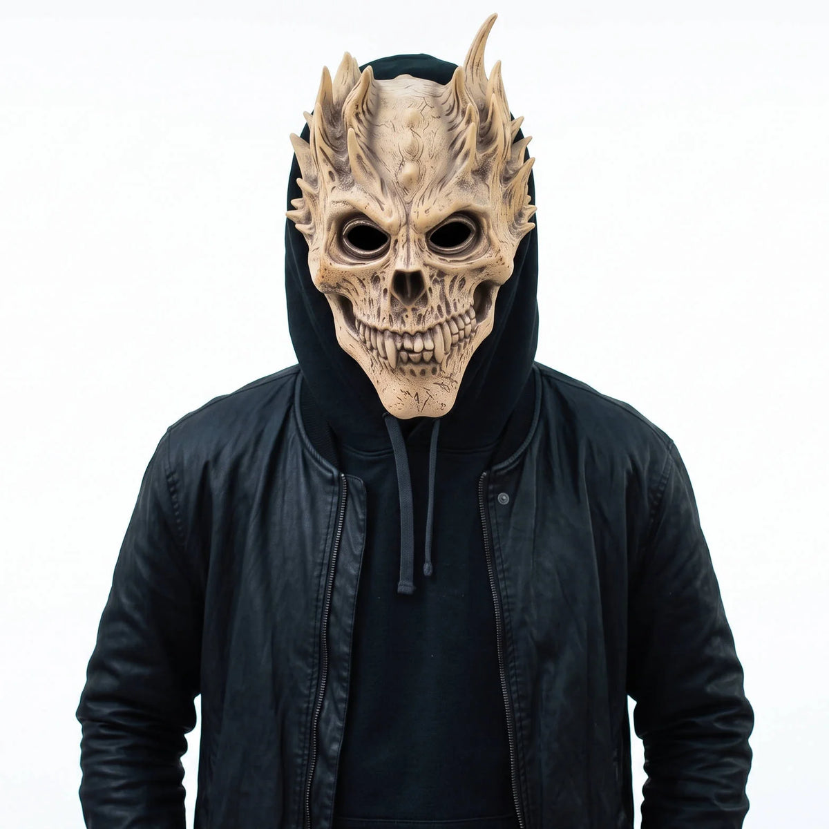 Skull Mask Full Head Latex Weathered Bone Design