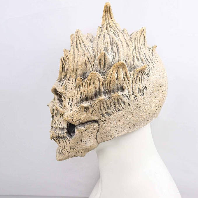 Skull Mask Full Head Latex Weathered Bone Design