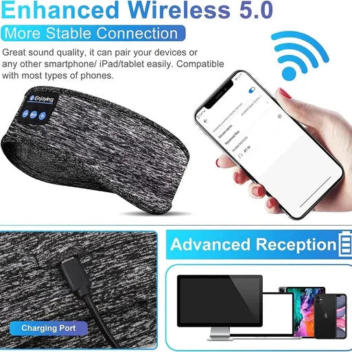 Sleep Headband Wireless & Noise-Canceling Breathable Cotton