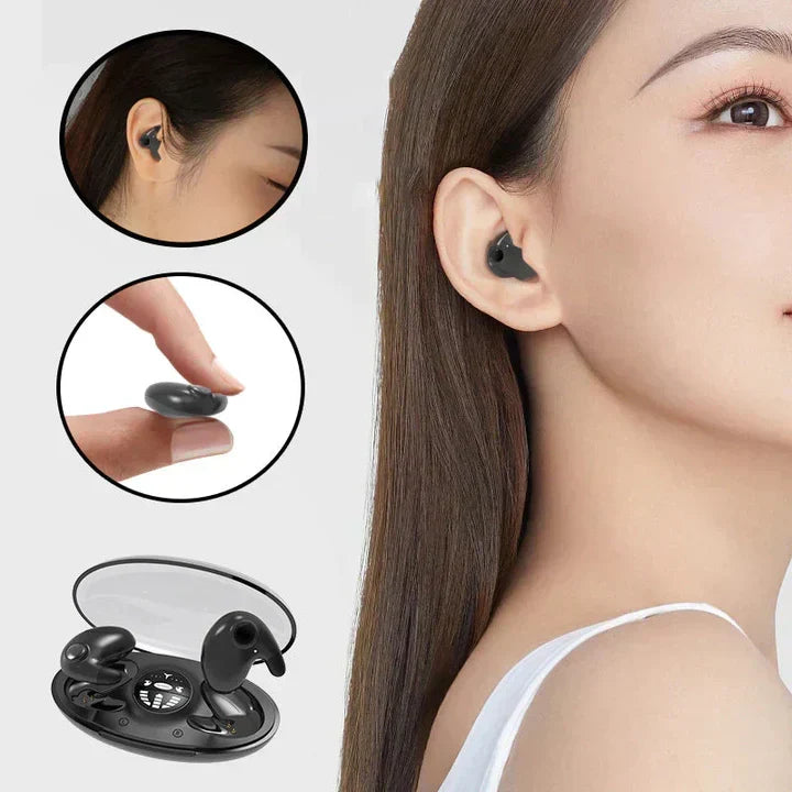 Sleep Headphones Ultra-Flat In-Ear Bluetooth Charging Case Included