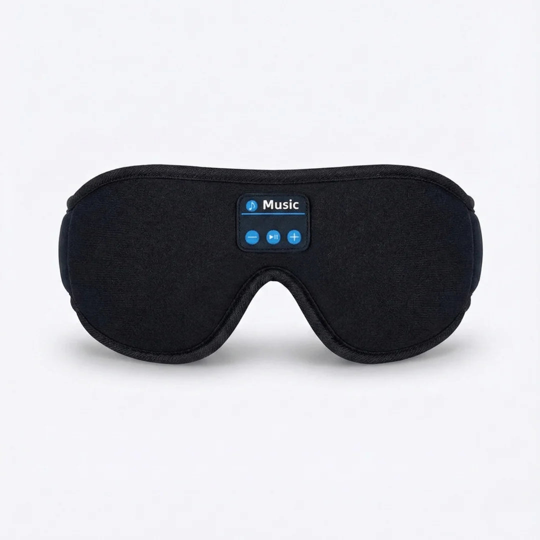 Sleep Mask 3D Contoured Blackout Bluetooth Audio Washable Fabric