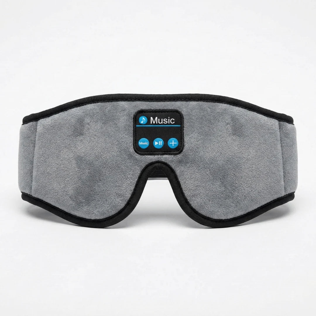 Sleep Mask 3D Contoured Blackout Bluetooth Audio Washable Fabric