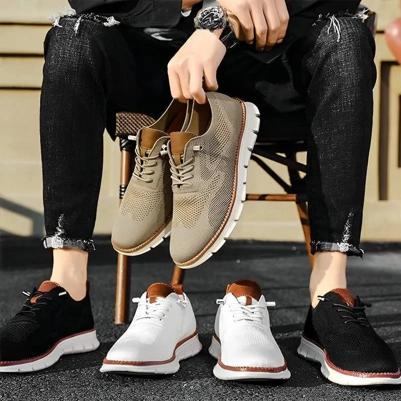 Slip-On Shoes Wide Orthopedic Toe Box Breathable Knit