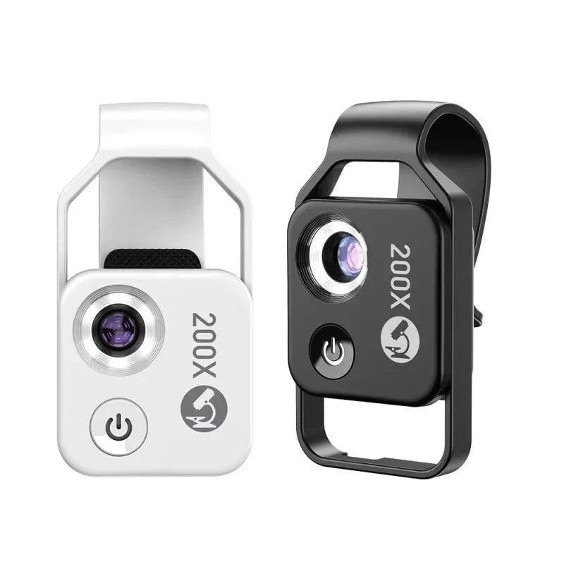 Smartphone Microscope Lens 200X Optical Glass Clip-On