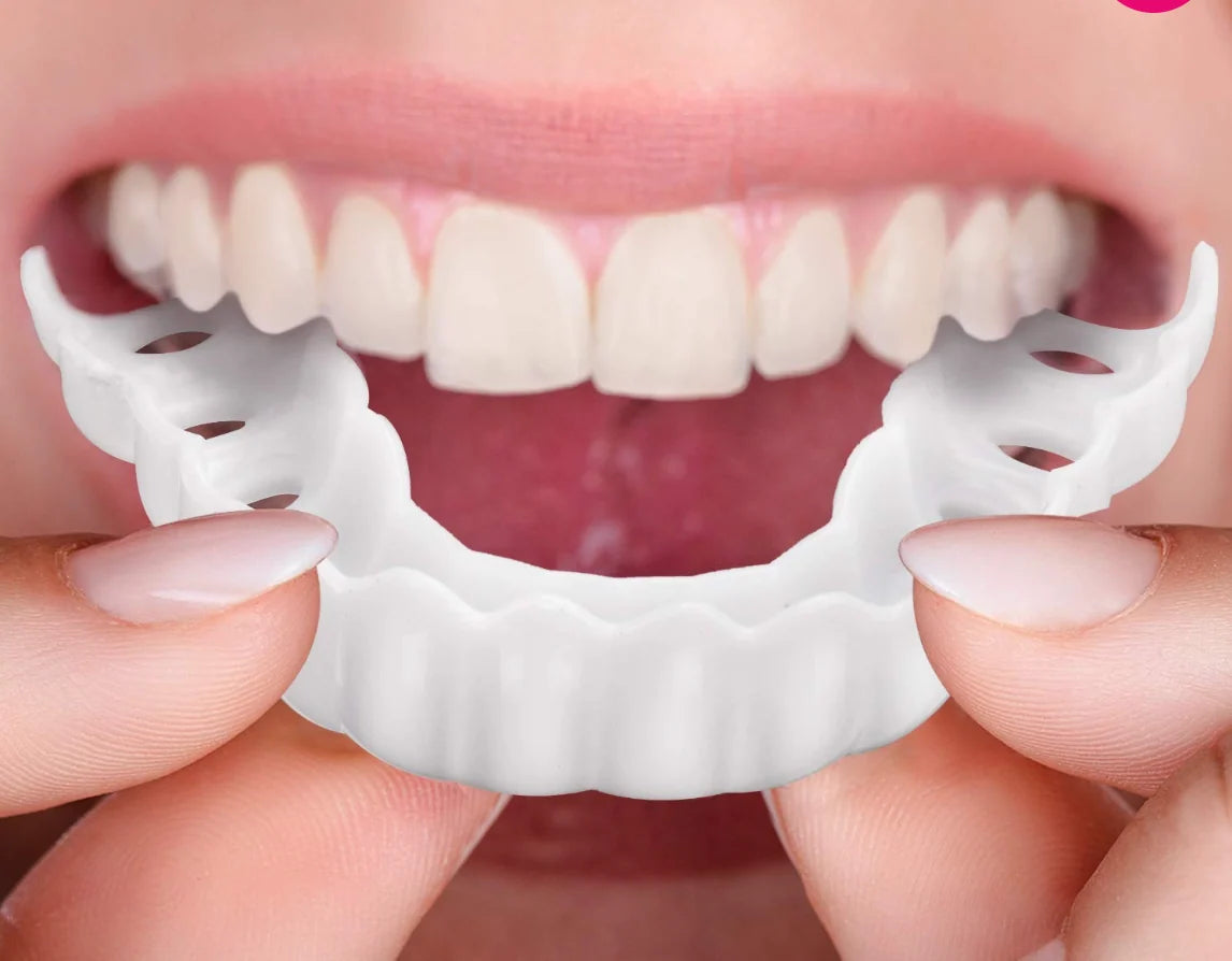 Snap-On Dentures Flexible Fit Natural Shade No Adhesive