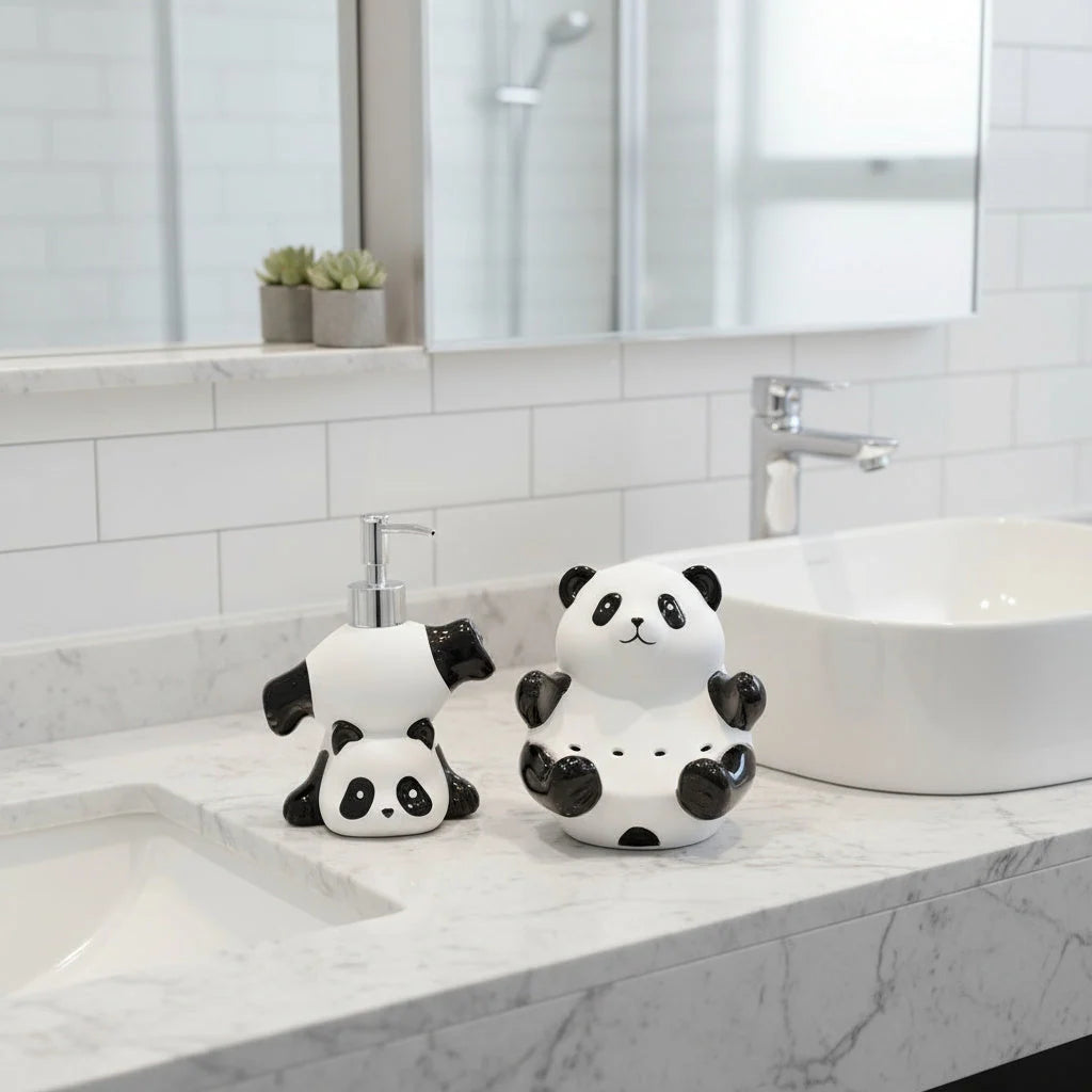 Soap Dispenser Panda-Shaped Ceramicβΰ°¨ΰ±