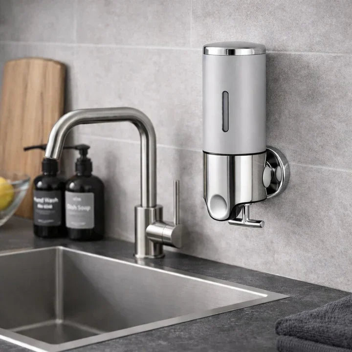 Soap Dispenser Wall-Mounted Push-Lever Fill-Level Window