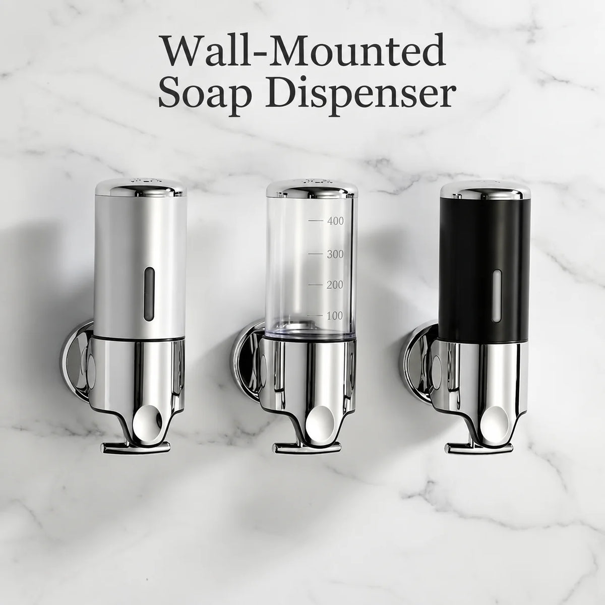 Soap Dispenser Wall-Mounted Push-Lever Fill-Level Window