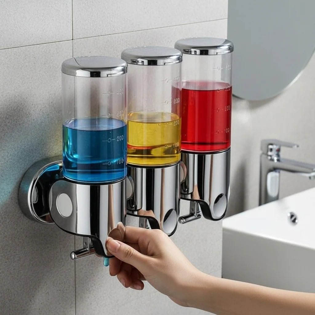 Soap Dispenser Wall-Mounted Stainless Steel Space-Saving