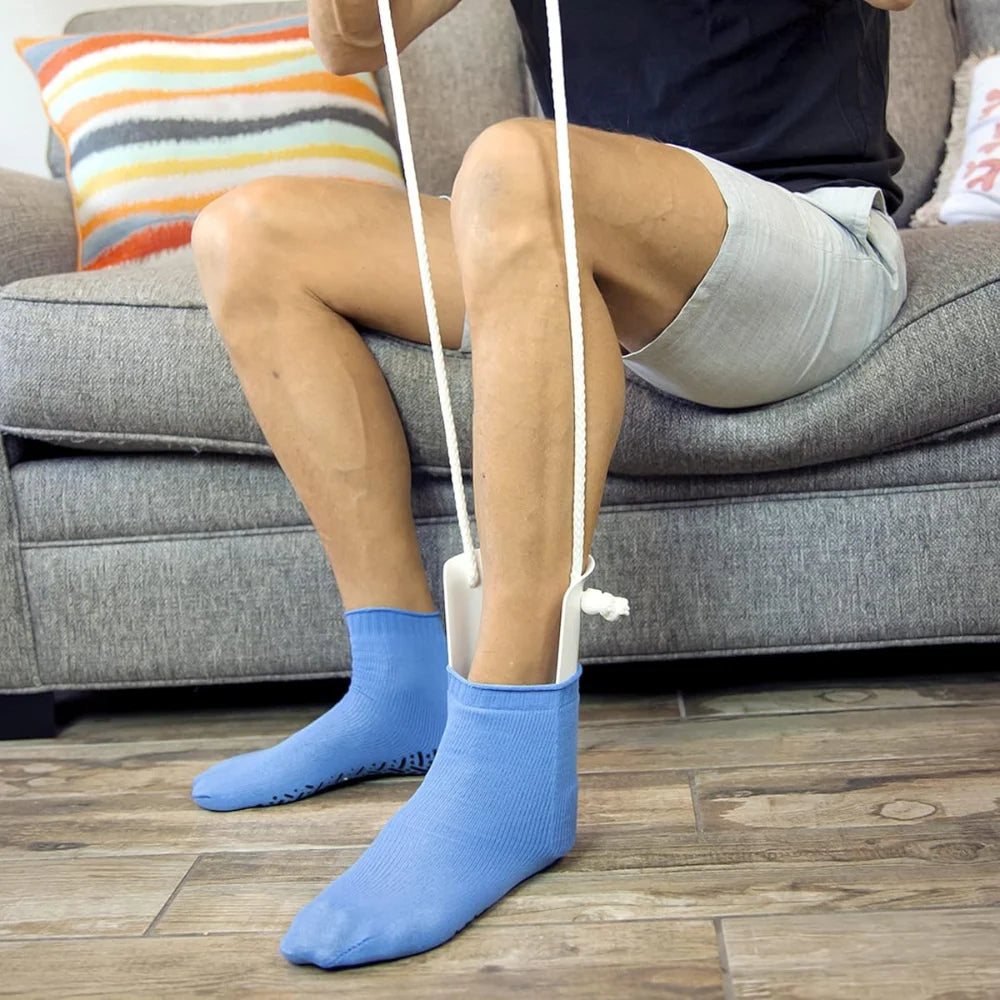 Sock Aid Extended Reach Ergonomic Handle Foam Grip