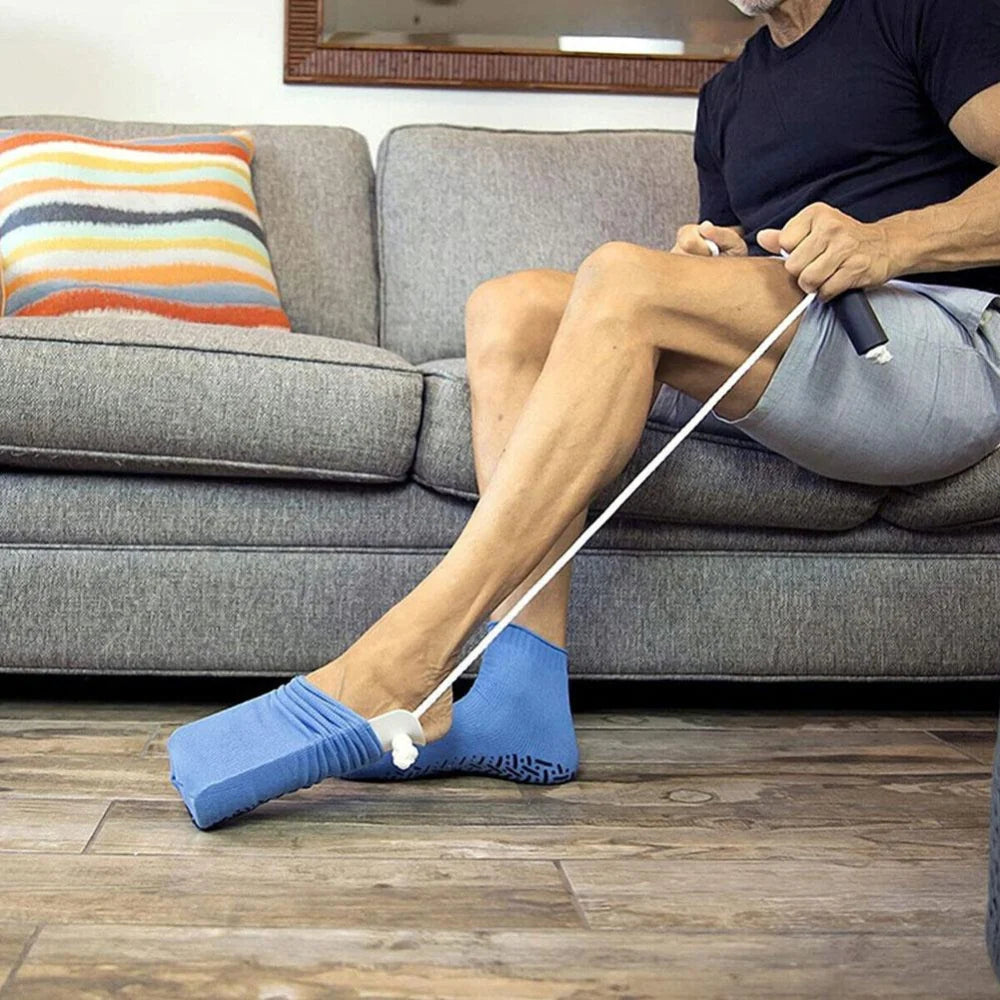Sock Aid Extended Reach Ergonomic Handle Foam Grip