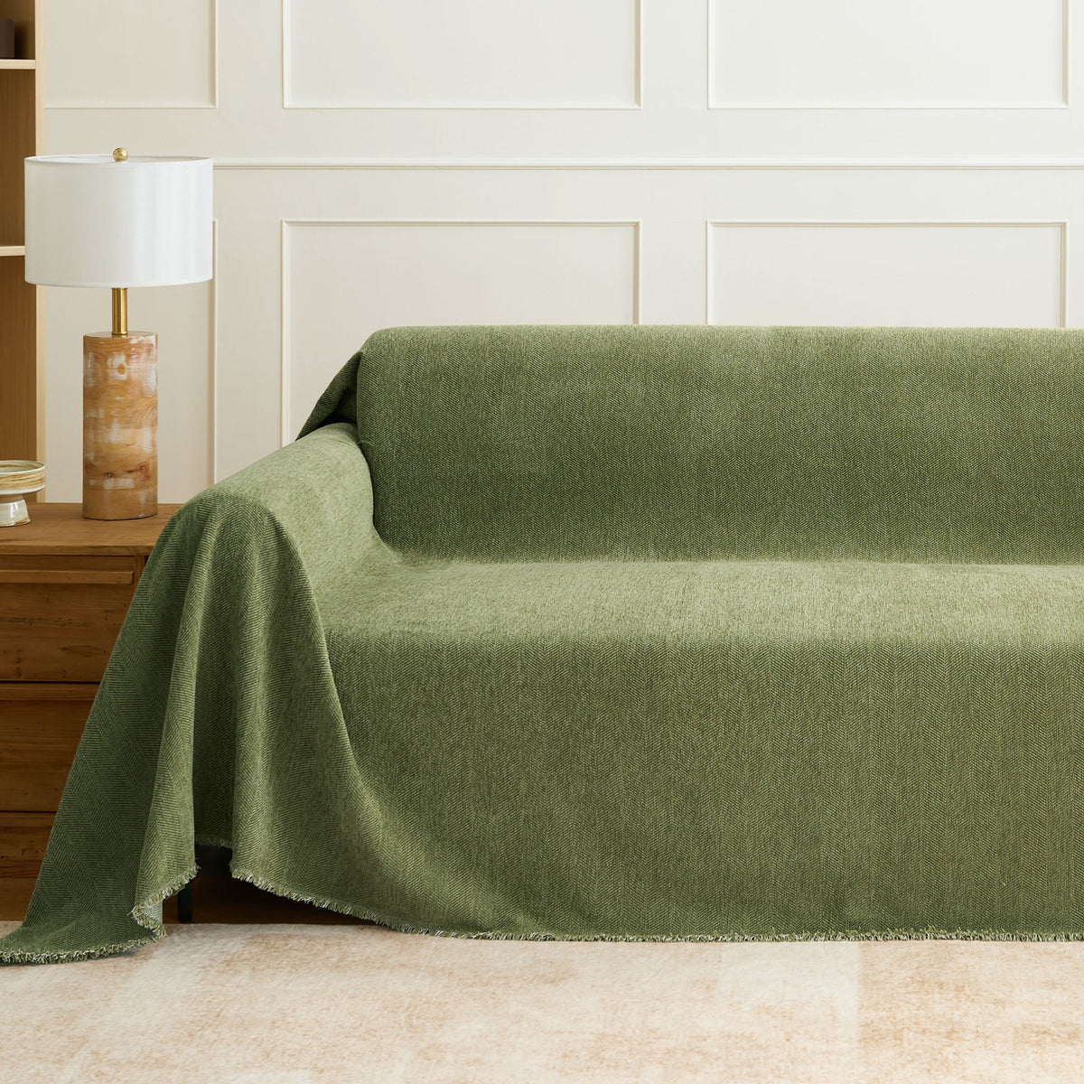 Sofa Cover Herringbone Water-Repellent Machine-Washable