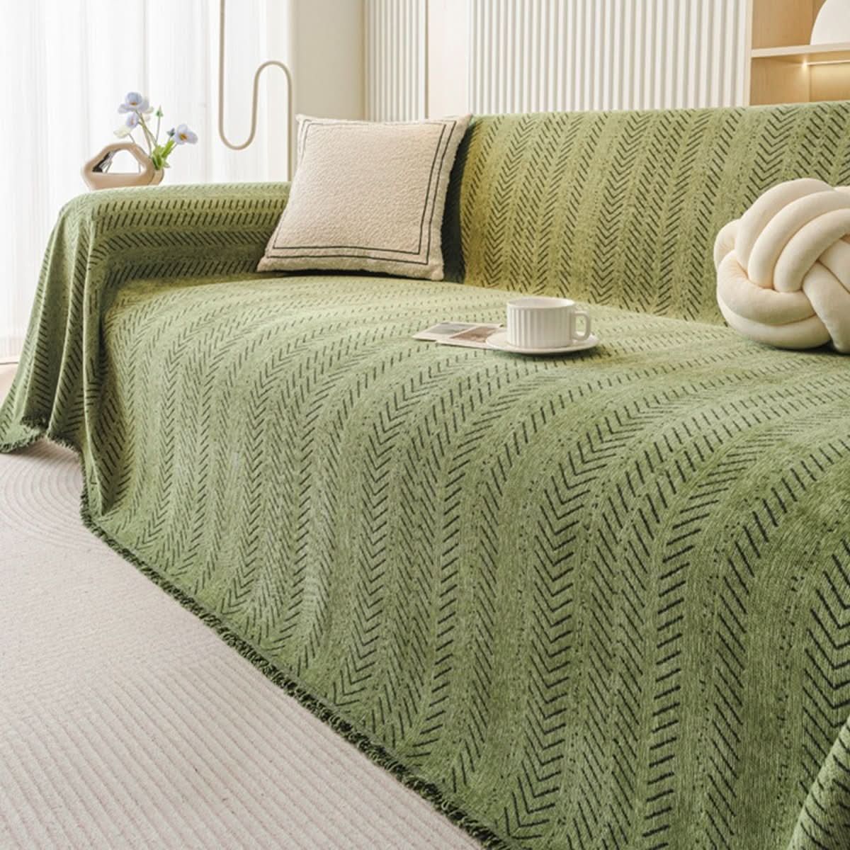 Sofa Cover Soft Chenille Scratch-Resistant Washable