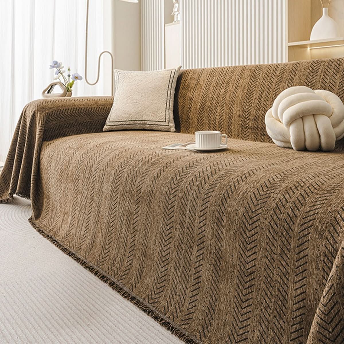 Sofa Cover Soft Chenille Scratch-Resistant Washable