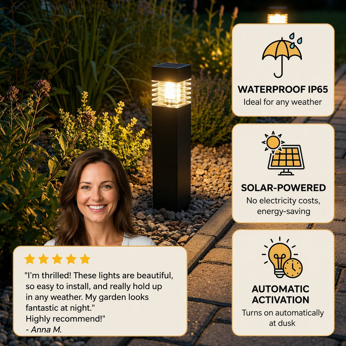 Solar Ground Light Automatic & Weatherproof