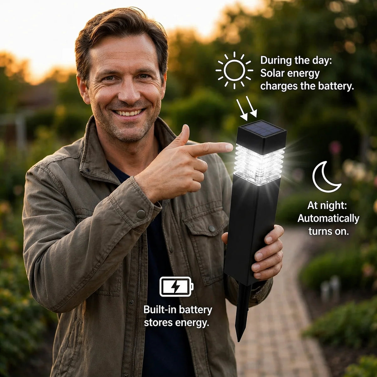 Solar Ground Light Automatic & Weatherproof