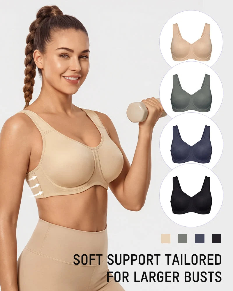 Sports Bra High-Impact Outside-Wire Support Breathable Mesh