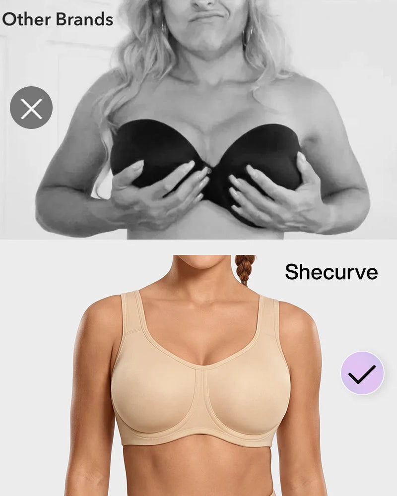 Sports Bra High-Impact Outside-Wire Support Breathable Mesh
