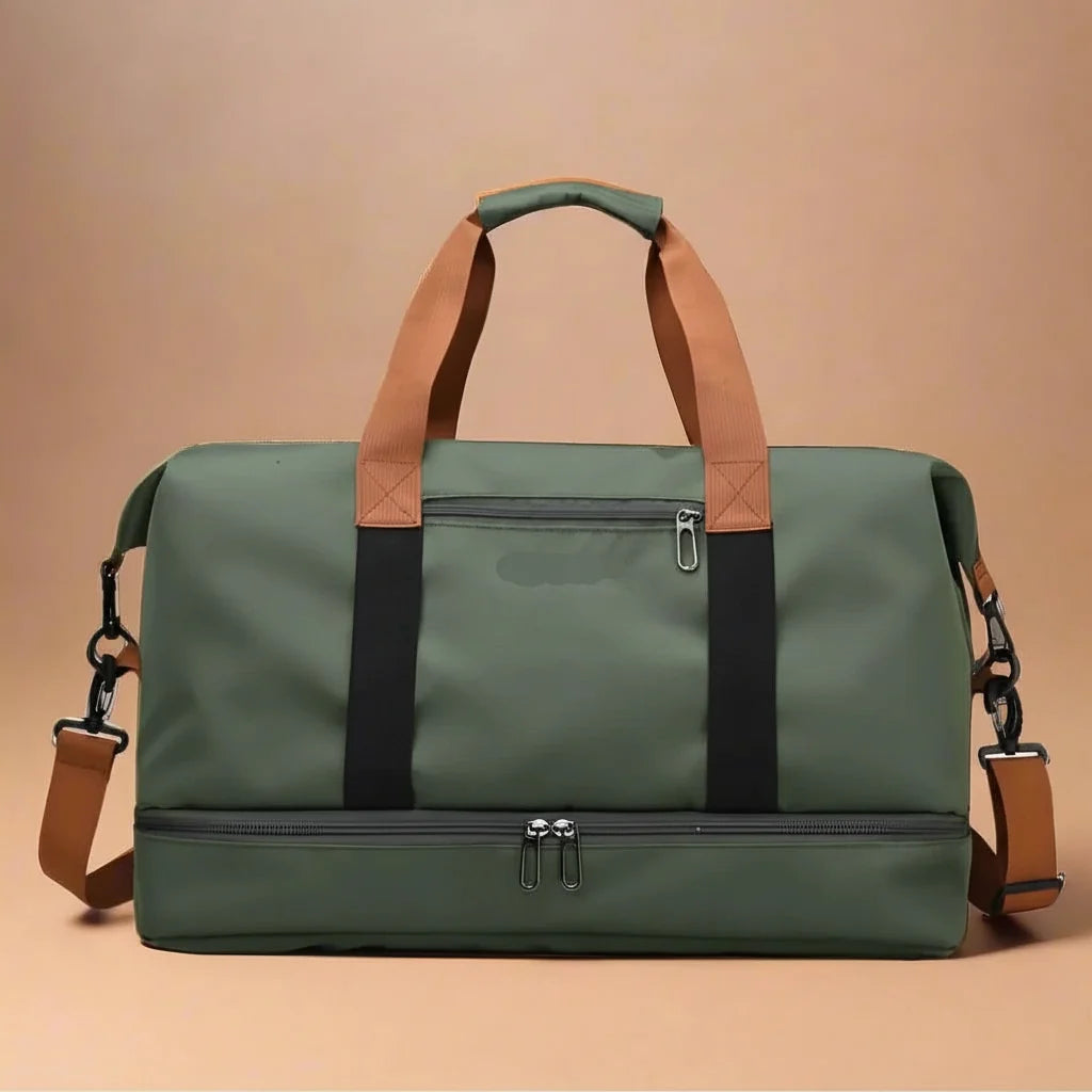 Sports & Travel Bag Waterproof Wet-Dry Shoe Compartment