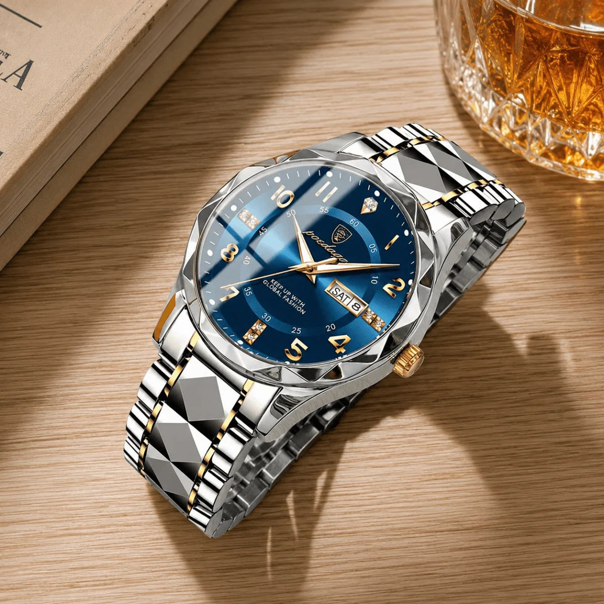 Sports Watch Titanium Case Quartz Movement 50m Water Resistant
